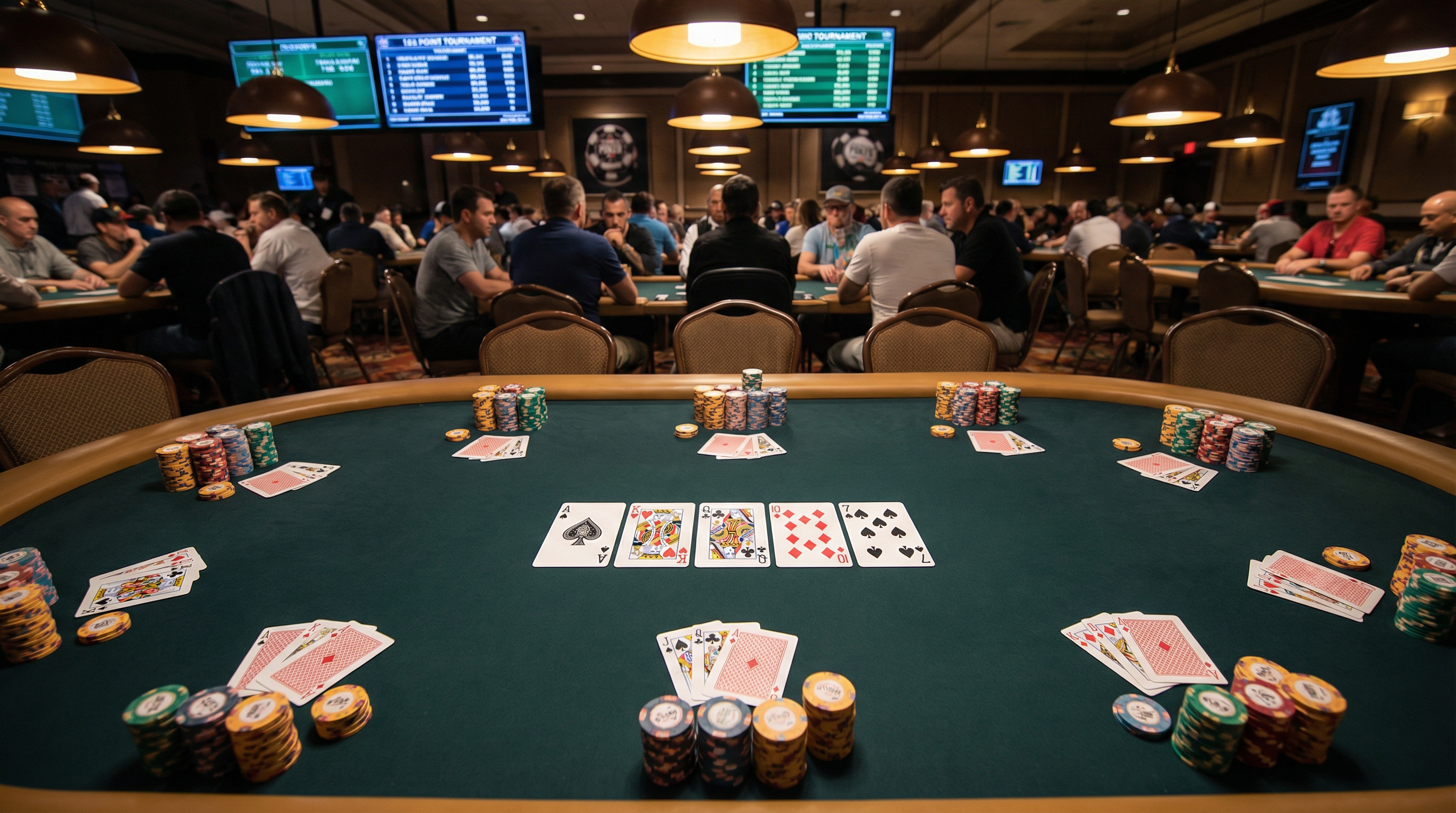 网赌平台扑克游戏桌面，展示德州扑克手牌和筹码